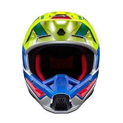 Mx Helma Alpinestars SM5 Sail Helmet Yellow Fluo / Enamel / Blue Silver Glossy