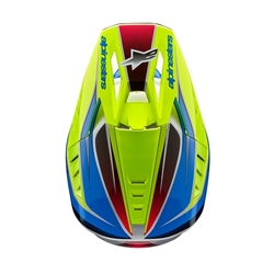 Mx Helma Alpinestars SM5 Sail Helmet Yellow Fluo / Enamel / Blue Silver Glossy