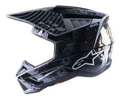 Mx Helma Alpinestars SM5 Solar Flare Black / Gray / Gold Glossy