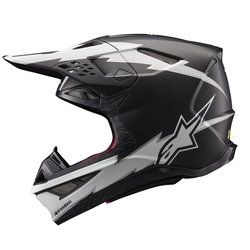 Mx Helma Alpinestars Supertech M10 Ampress Helmet  Black / White Matte