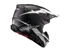 Mx Helma Alpinestars Supertech M10 Ampress Helmet  Black / White Matte