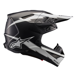 Mx Helma Alpinestars Supertech M10 Ampress Helmet  Black / White Matte