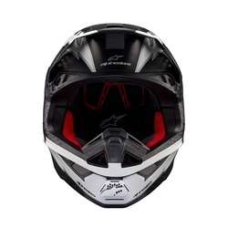 Mx Helma Alpinestars Supertech M10 Ampress Helmet  Black / White Matte