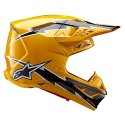 Mx Helma Alpinestars Supertech M10 Ampress Helmet Black / Yellow Glossy