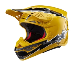 Mx Helma Alpinestars Supertech M10 Ampress Helmet Black / Yellow Glossy