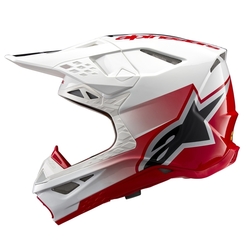 Mx Helma Alpinestars Supertech M10 Unite Red / White Glossy