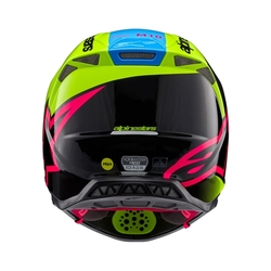 Mx Helma Alpinestars Supertech M10 Unite Helmet Yellow Fluo / Black / Diva Pink Glossy