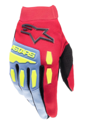 Mx Rukavice Alpinestars Full Bore Gloves Light Blue Red Berry Black