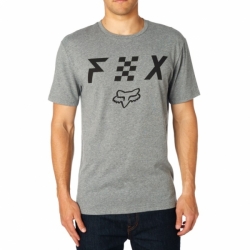 Pánské triko Fox Scrubbed SS Airline Tee Heather Dark Grey