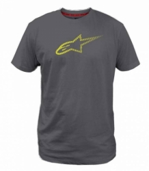 triko AGELESS TECH TEE, ALPINESTARS (šedé/žluté fluo)