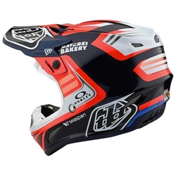 Mx Helma Troy Lee Designs SE4 Carbon Helmet Flash Team Blue / Red