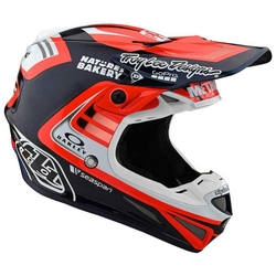 Mx Helma Troy Lee Designs SE4 Carbon Helmet Flash Team Blue / Red