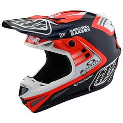 Mx Helma Troy Lee Designs SE4 Carbon Helmet Flash Team Blue / Red