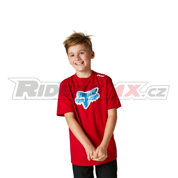 Dětské tričko Fox Racing Karrera Head, Flame red