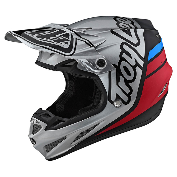 MX helma TroyLeeDesigns SE4 Composite Silhouette Silver Black 