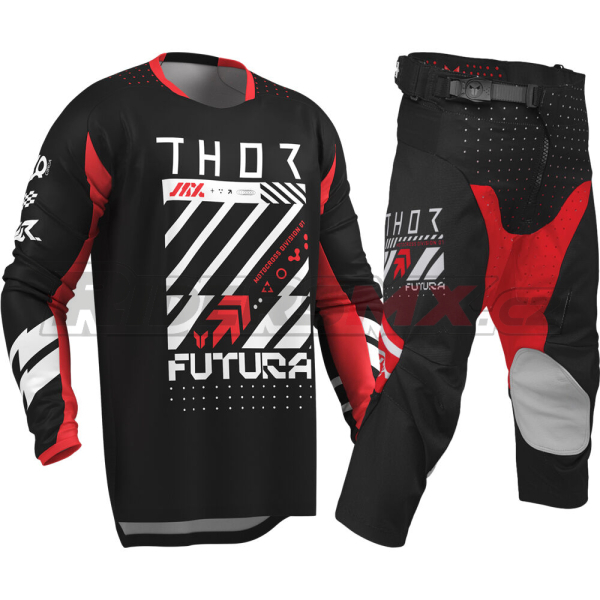 Dětský Mx Komplet THOR Launchmode Futura Black / Red Kids Gear Set 2026