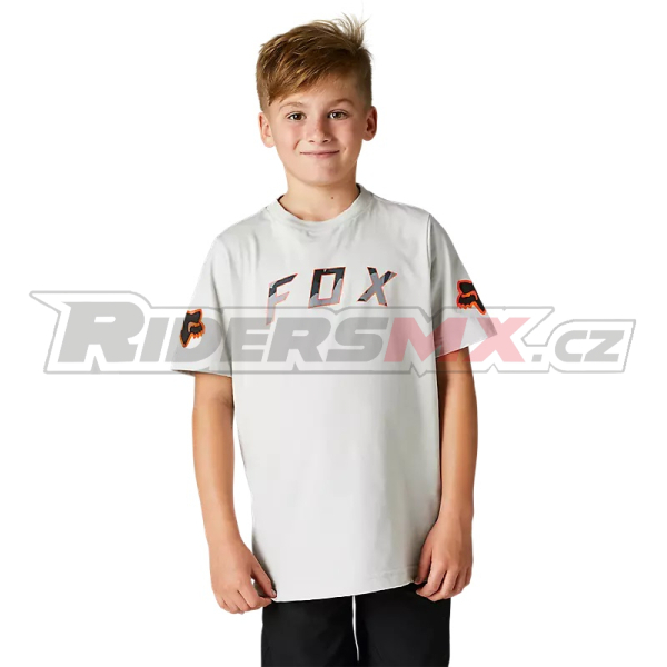 Dětské tričko Fox Racing Youth Bnkr Li SS, light grey