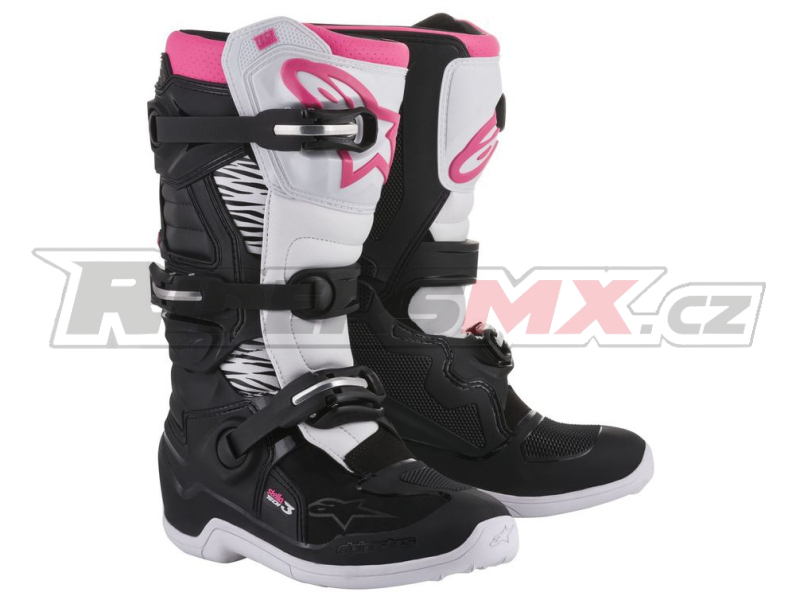 boty STELLA TECH 3, ALPINESTARS (černé/bílé/růžové) 2026