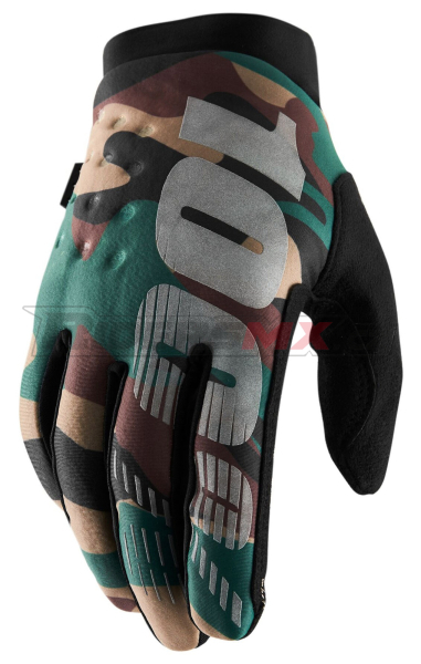 rukavice BRISKER, 100% (camo/černá)