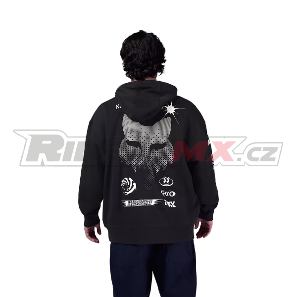 Pánská mikina FOX Image Cosmo Oversized Pullover Hoodie Black 