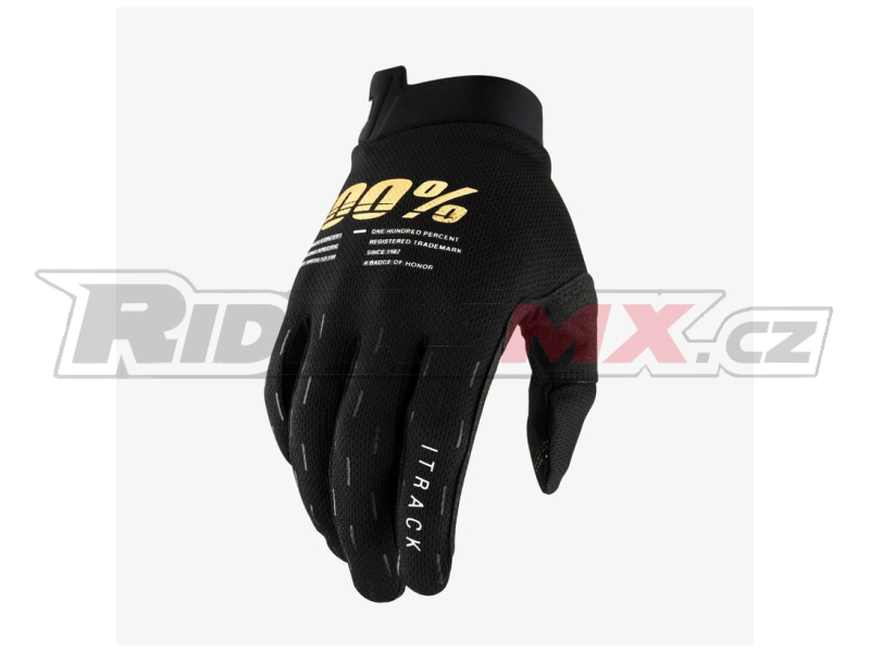 rukavice iTRACK, 100% - USA (černá/zlatá)