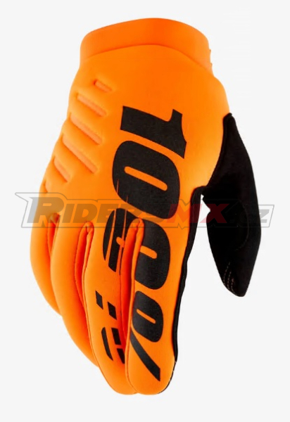Dětské zateplené rukavice 100% Brisker Glove Fluo Orange Black