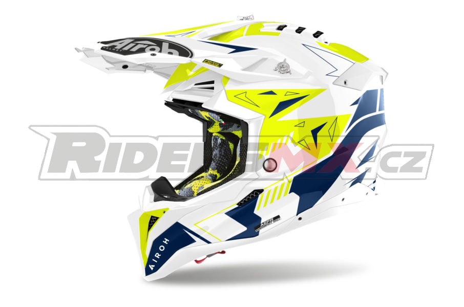 přilba AVIATOR 3 Spin, AIROH (žlutá/modrá) 2025