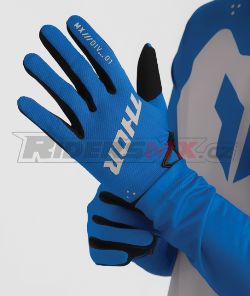 Dětské Mx Rukavice Thor Ridemode Glove Static Blue 2026