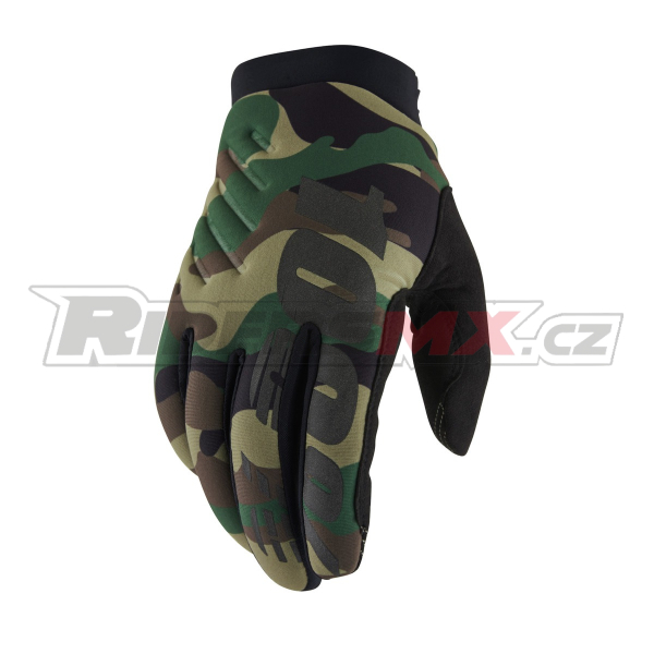 rukavice BRISKER, 100% - USA (camo/černá)