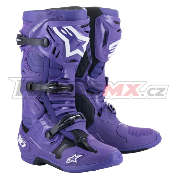 boty TECH 10, ALPINESTARS (fialová/černá/bílá) 2026
