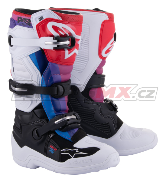 boty TECH 7 S, ALPINESTARS, dětské (bílá/černá/červená/modrá/fialová) 2026