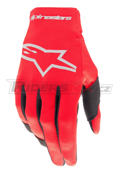 rukavice RADAR, ALPINESTARS (červená/stříbrná) 2026