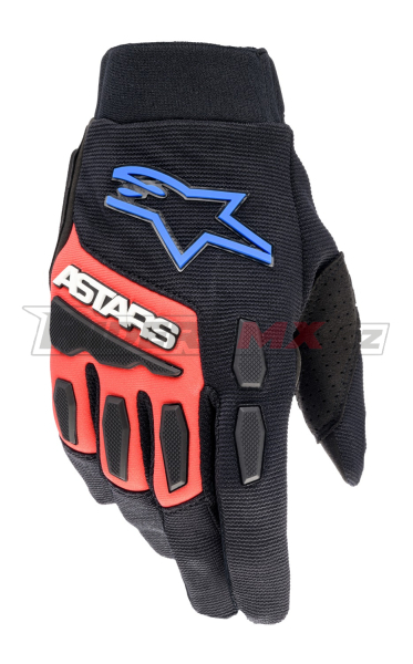 rukavice FULL BORE XT, ALPINESTARS (černá/červená/modrá/bílá) 2026
