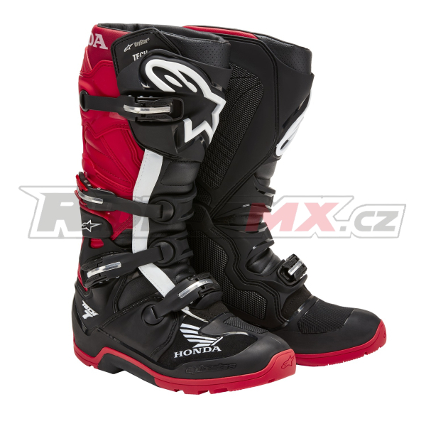 boty TECH 7 ENDURO DRYSTAR HONDA kolekce, ALPINESTARS (černá/červená) 2026