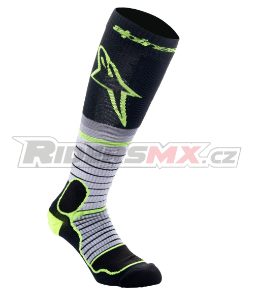 ponožky MX PRO, ALPINESTARS (černá/žlutá fluo/šedá) 2026