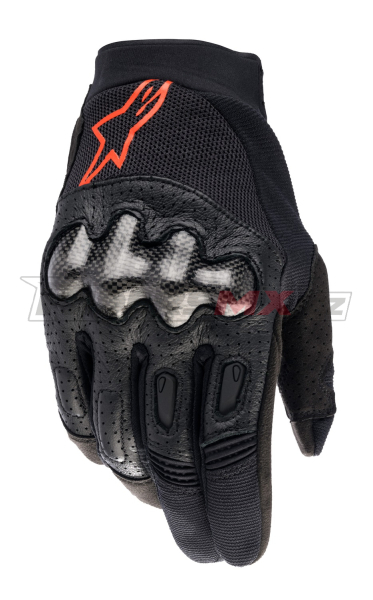 rukavice MEGAWATT 2, ALPINESTARS (černá/červená fluo) 2026