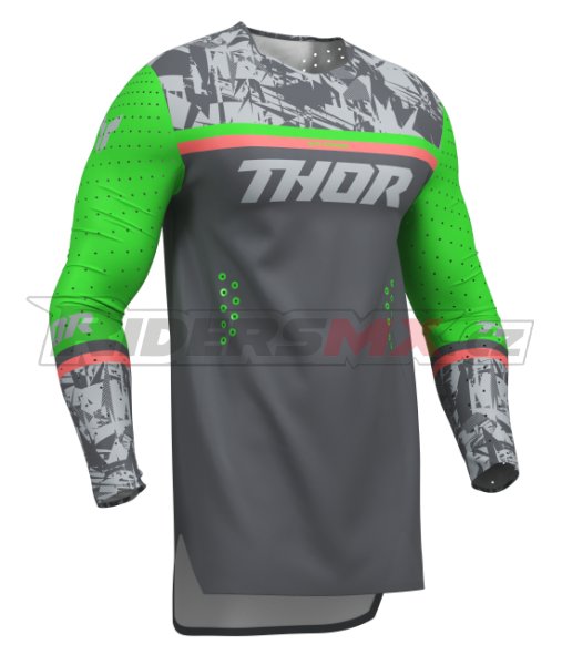 MX dres Thor Sportmode Punk'd Charcoal/Green 2027