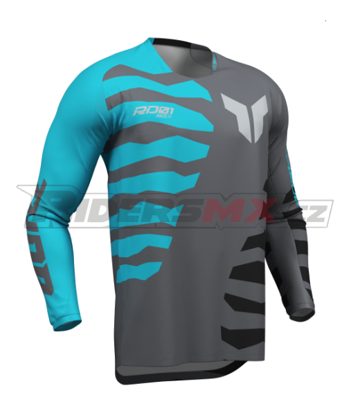MX dres Thor Launchmode Shredder Charcoal/Aqua 2027