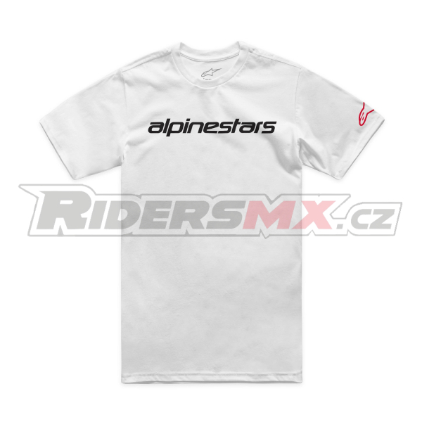 triko LINEAR WORDMARK 2.0 CSF, ALPINESTARS (bílá/červená/černá)