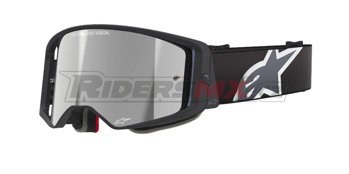 brýle SUPERTECH CORP, ALPINESTARS (černá/šedá, zrcadlové stříbrné plexi)