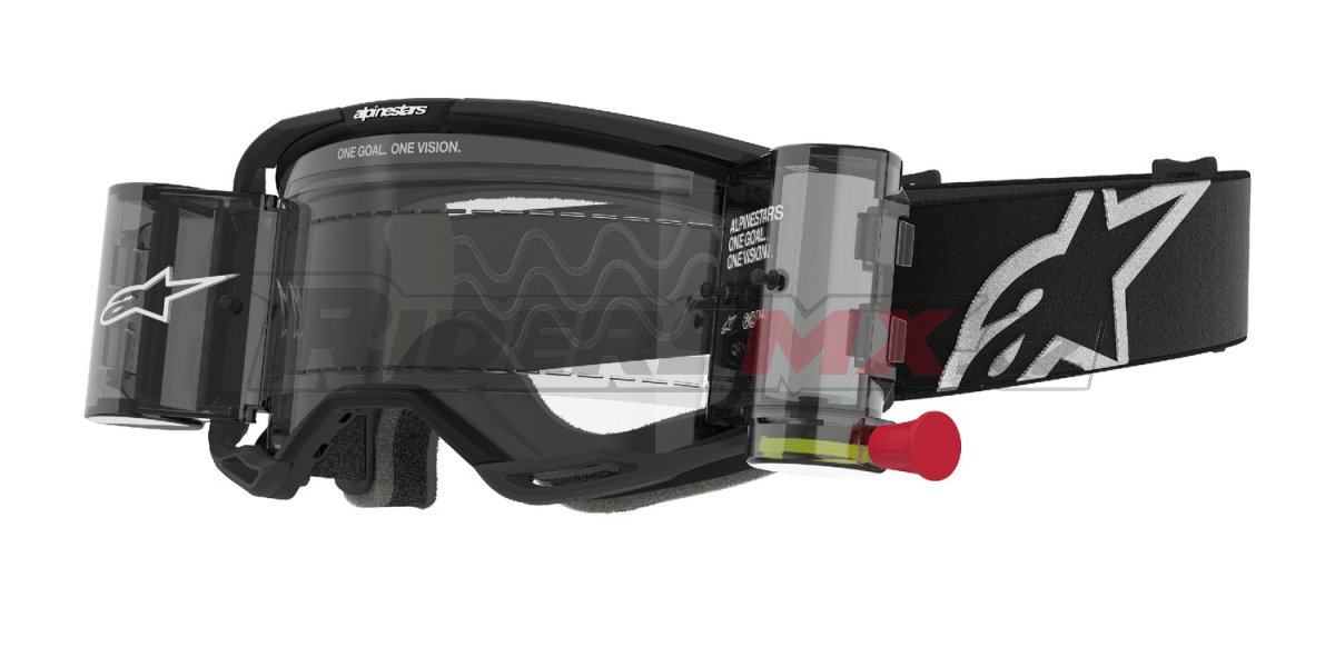 brýle VISION 8 CORP ROLL-OFF WIDE VISION, ALPINESTARS (černá, čiré plexi a roll-off systém)