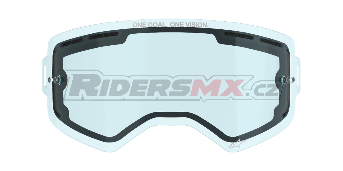 plexi pro brýle SUPERTECH, ALPINESTARS (dvojité antifog modré)