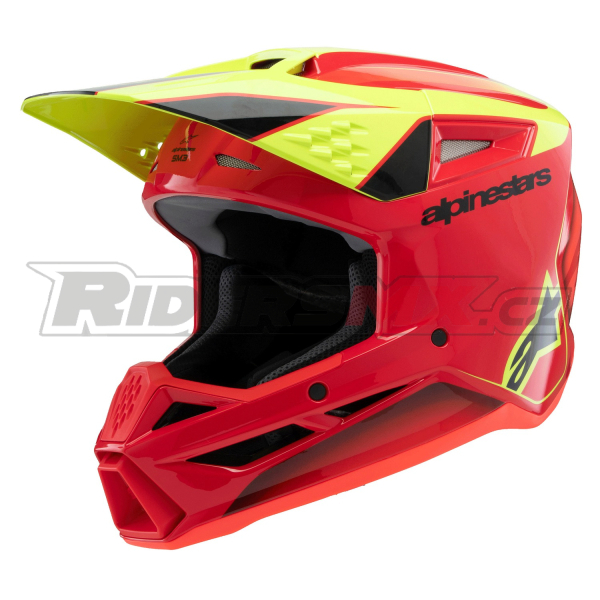přilba S-M3 FRAY, ALPINESTARS, dětská (červená/žlutá fluo/černá) 2026