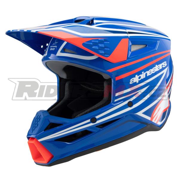 přilba S-M3 WURX, ALPINESTARS, dětská (modrá/červená/bílá/černá) 2026