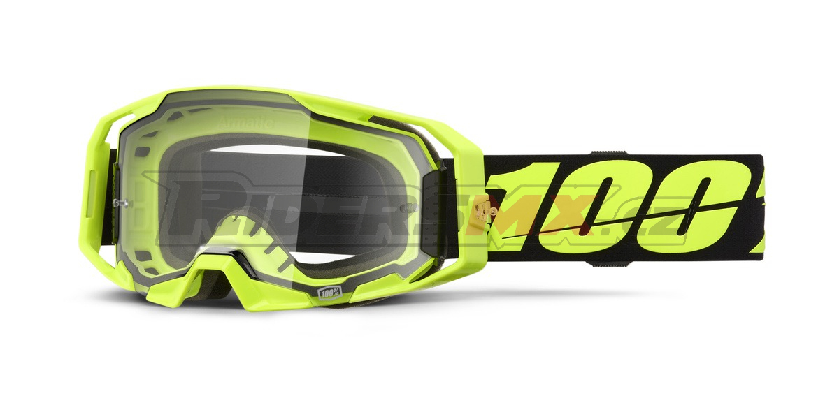 ARMATIC 100% brýle Neon Yellow, čiré plexi