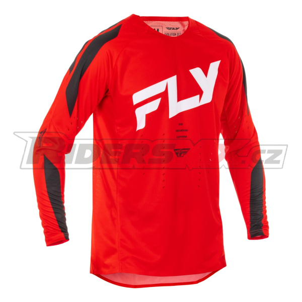 dres EVOLUTION, FLY RACING - USA 2025 (červená/bílá/černá)