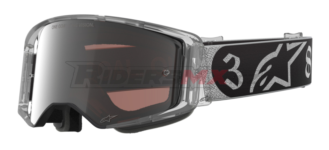 brýle SUPERTECH VISION DNGR38 XXV, ALPINESTARS (černá/stříbrná, zrcadlové stříbrné plexi)