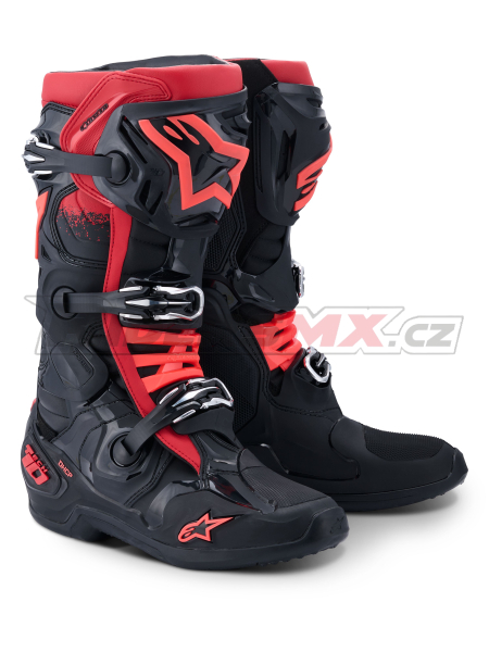 boty TECH 10, ALPINESTARS (černá/červená) 2026