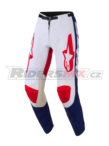 kalhoty RACER RIWAY, ALPINESTARS (bílá/modrá/červená) 2026