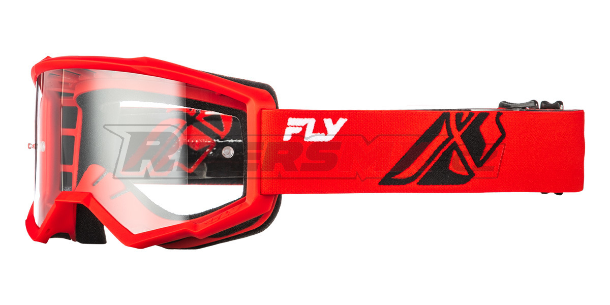brýle FOCUS, FLY RACING - USA (červené/černé - číré plexi)